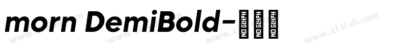 morn DemiBold字体转换